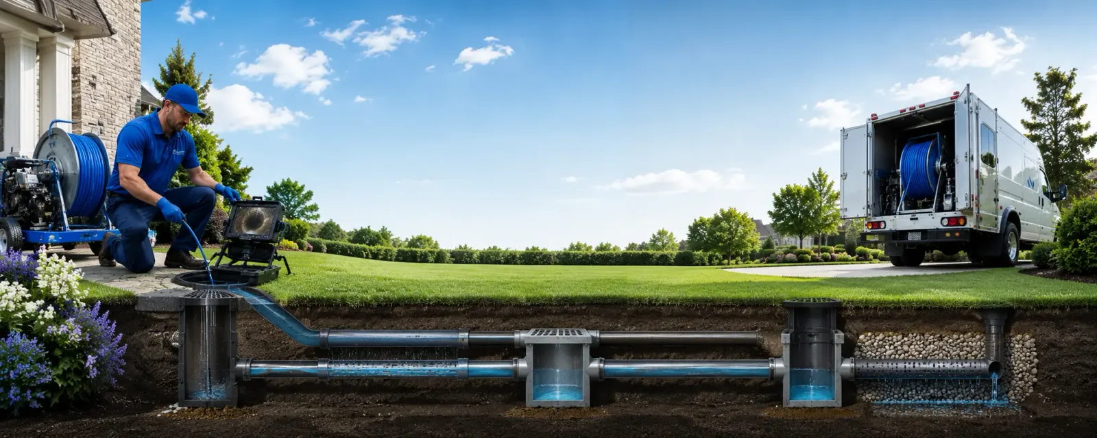 Outdoor drain cleaning information for Dover, MA